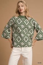Load image into Gallery viewer, ABSTRACT PRINT MOCK SWEATER
