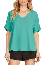 Load image into Gallery viewer, SHORT SLEEVE WOVEN TOP (TONYA&#39;S FAVORITE)
