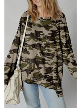 Load image into Gallery viewer, CAMO EXPOSED SEAM PATCHWORK TOP
