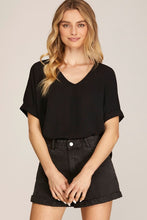 Load image into Gallery viewer, SHORT SLEEVE WOVEN TOP (TONYA&#39;S FAVORITE)
