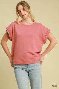BRAIDED SLEEVE TOP