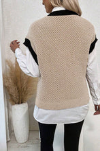 Load image into Gallery viewer, Contrast Trim Batwing Sleeve Knitted Top
