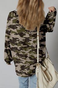 CAMO EXPOSED SEAM PATCHWORK TOP