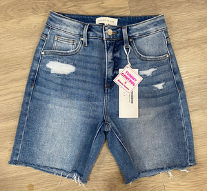 RISEN TUMMY CONTROL LIGHT DISTRESS SHORT