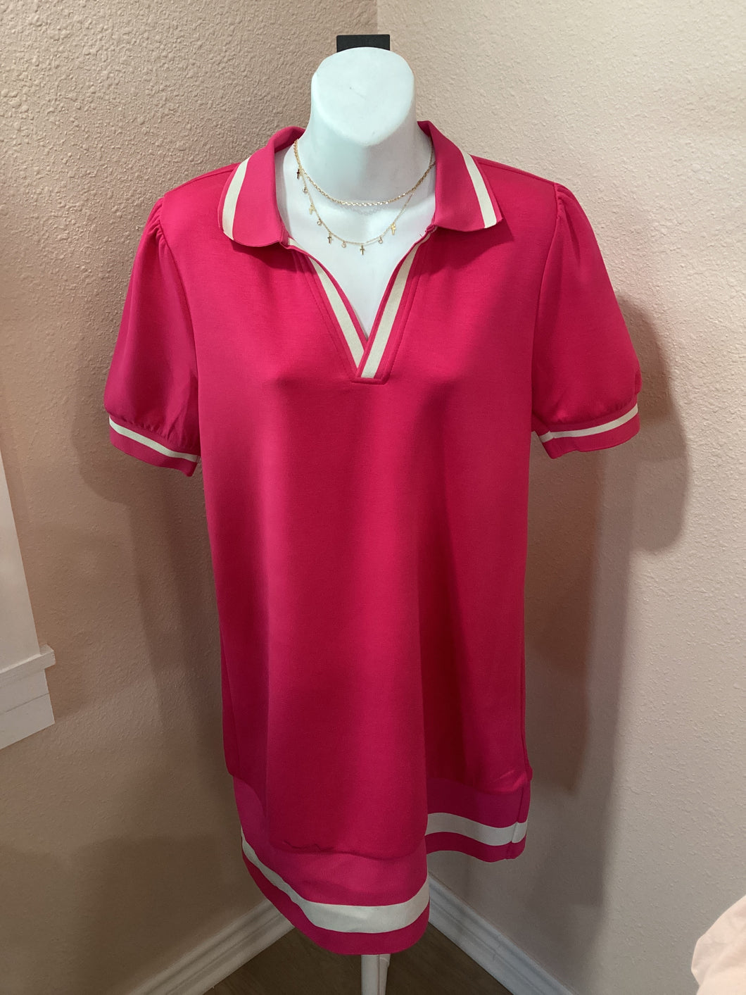 HOT PINK POLO DRESS