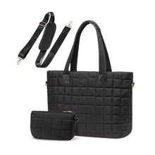 Load image into Gallery viewer, QUILTED PUFFY TOTE BAG
