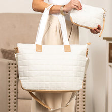 Load image into Gallery viewer, QUILTED PUFFY TOTE BAG
