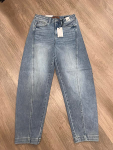 JUDY BLUE HW PANEL BARREL LEG