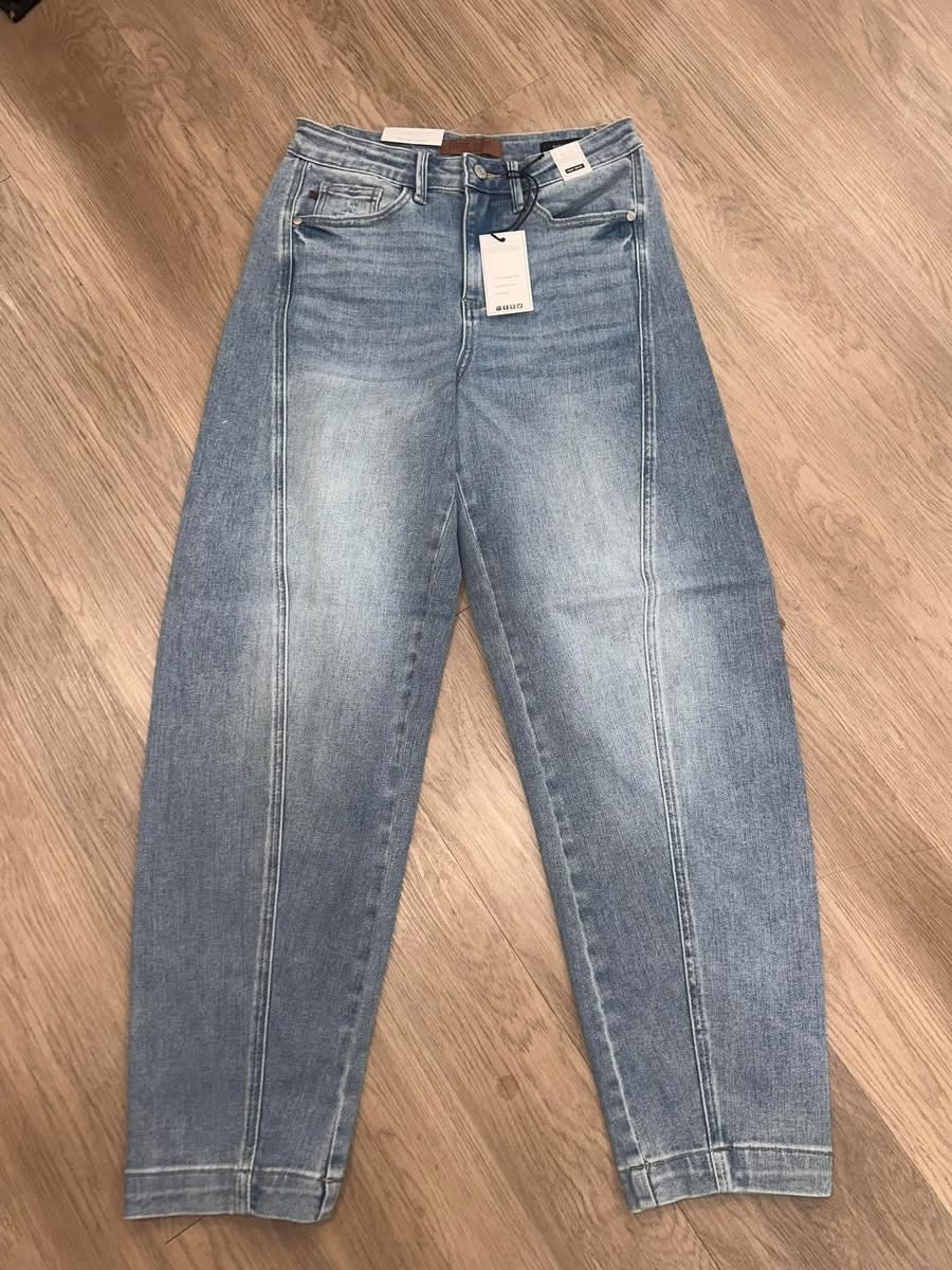 JUDY BLUE HW PANEL BARREL LEG