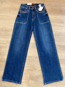 JUDY BLUE MID RISE 90S STRAIGHT FRONT POCKET