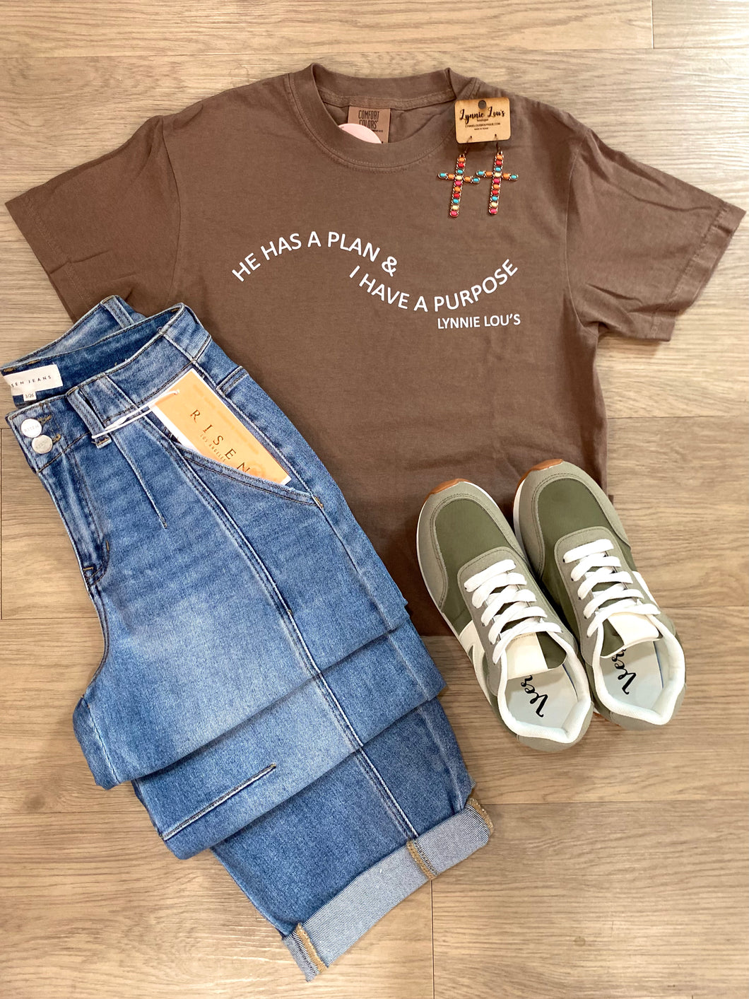 COMFORT COLORS TEE HE HAS A PLAN AND I HAVE A PURPOSE