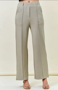 BUTTERY SOFT BRUSHED MODAL PINTUCK ELASTIC WAIST PANTS